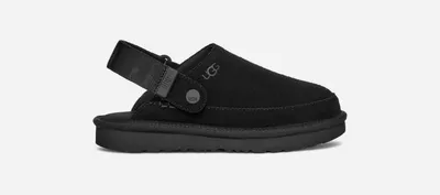 UGG® Kids' Goldenstar Clog Suede Shoes in Black