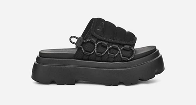 UGG® Women's Callie Nubuck/Textile Sandals in Black