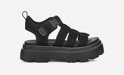 UGG® Women's Cora Nubuck/Textile/Recycled Materials Sandals in Black