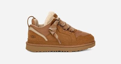 UGG® Kids' Lowmel Canvas/Suede/Recycled Materials Sneakers in Chestnut