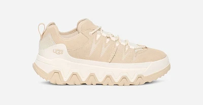 UGG® Women's CapTrail Low Suede/Textile/Recycled Materials Sneakers in Light Beige