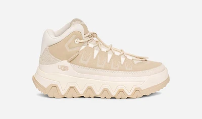 UGG® Women's CapTrail High Suede/Textile/Recycled Materials Sneakers in Light Beige