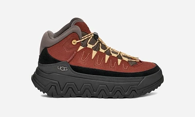 UGG® Women's CapTrail High Suede/Textile/Recycled Materials Sneakers in Red Jasper