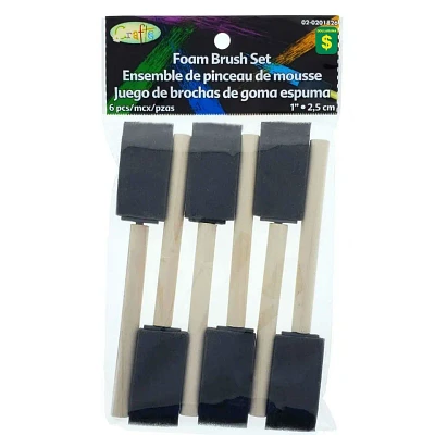 6 Pinceaux de mousse