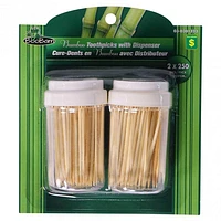 Bamboo Toothpicks with Dispensers 500PK