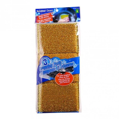 Metallic Scouring Pads 3PK (Assorted Colours)