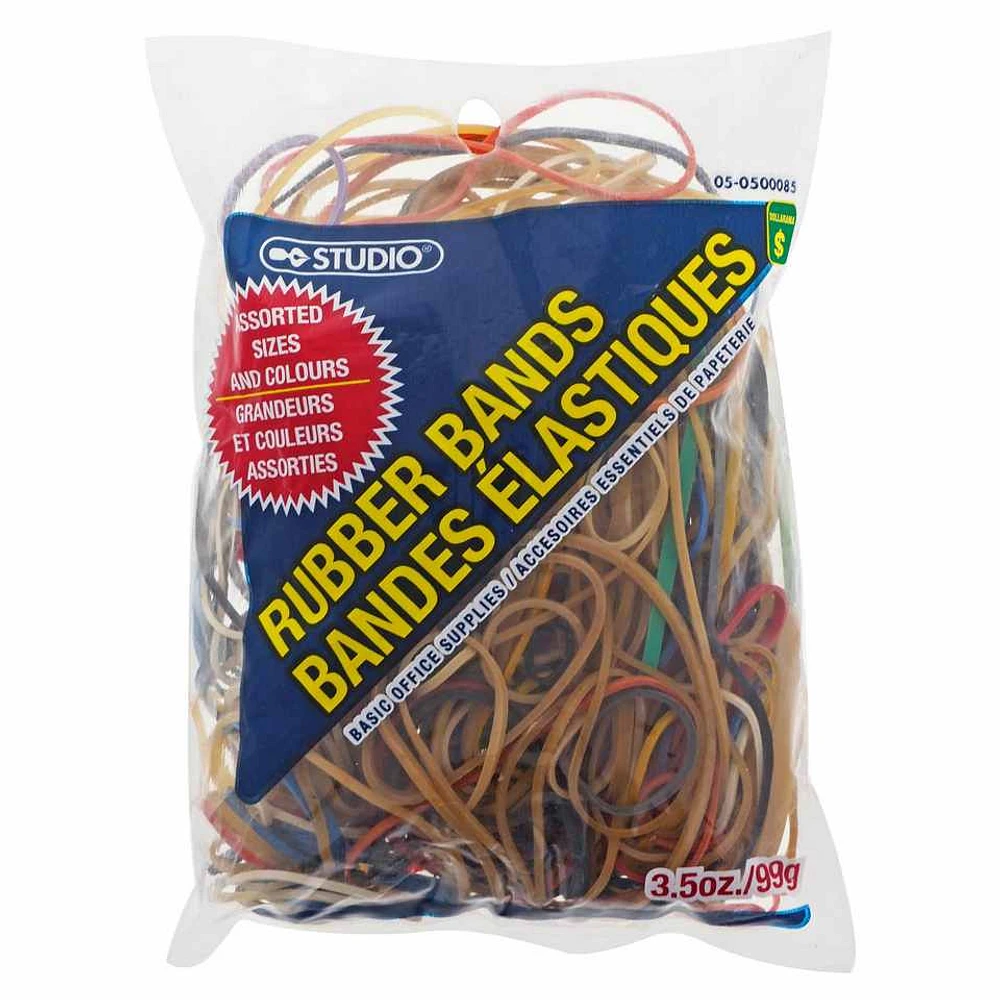 Rubber Bands (Assorted sizes and Colours)