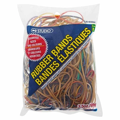 Rubber Bands (Assorted sizes and Colours)