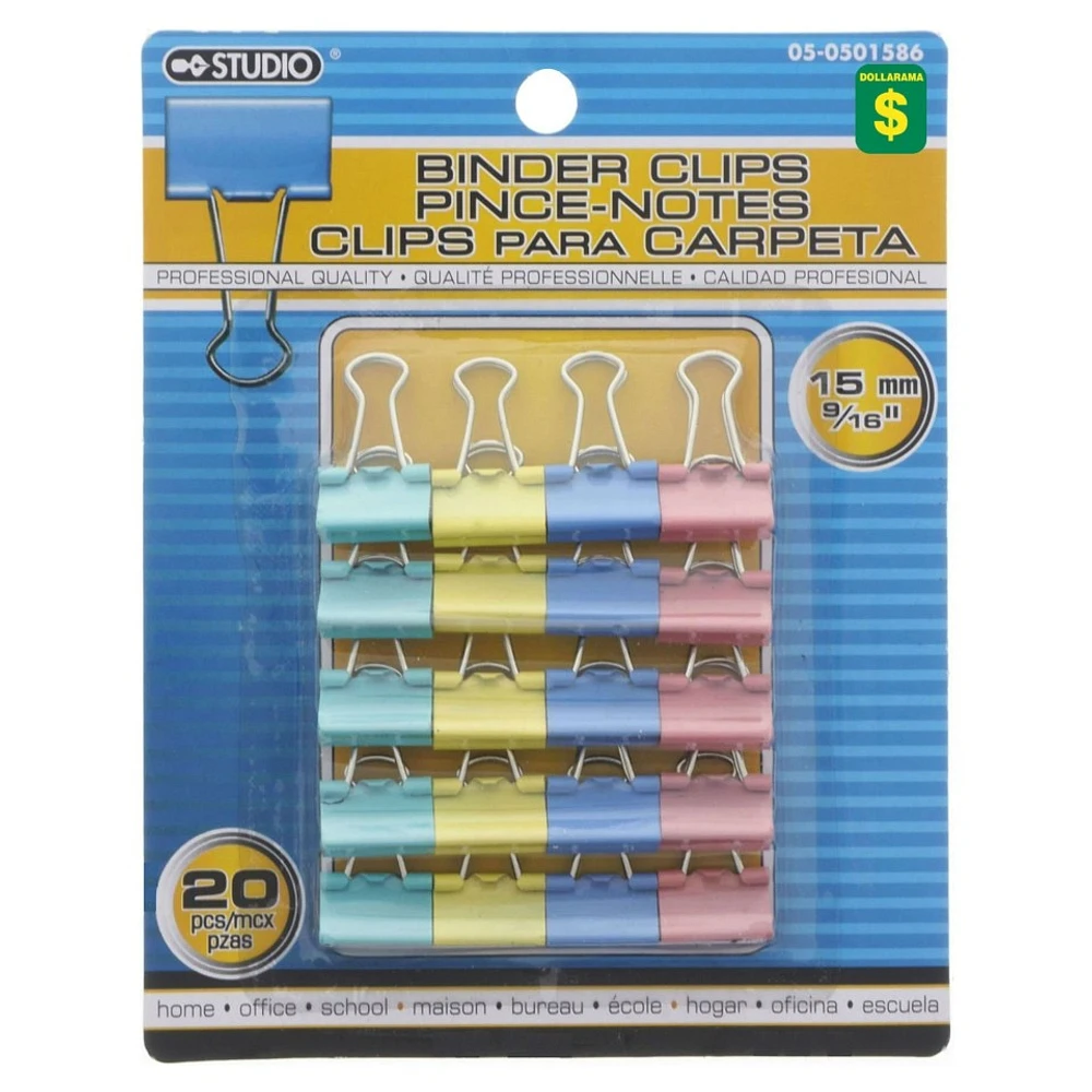 Binder Clips (Assorted Sizes and Quantities)