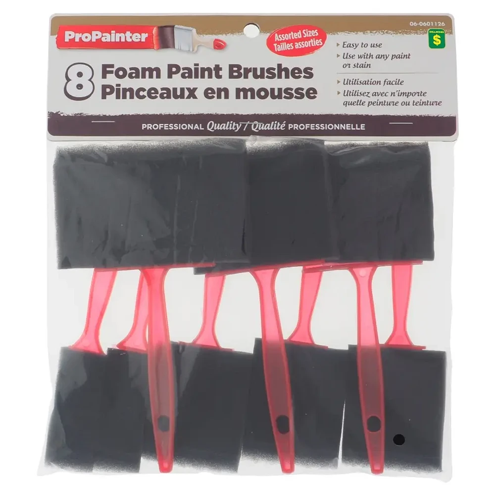 8 Pinceaux en mousse (Tailles assorties)