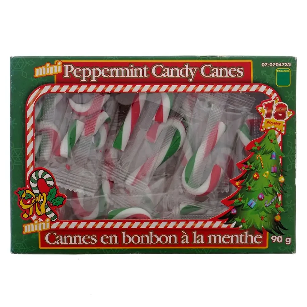 18PK Mini Christmas Candy Canes in a Box