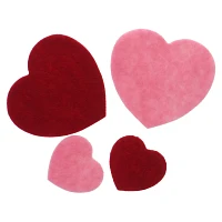 Valentine Self Adhesive Felt Hearts