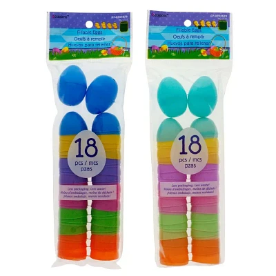 18Pk Easter Fillable Eggs