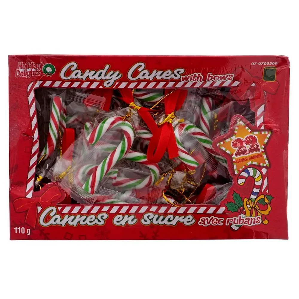 22Pk Christmas Mini Peppermint Candy Canes