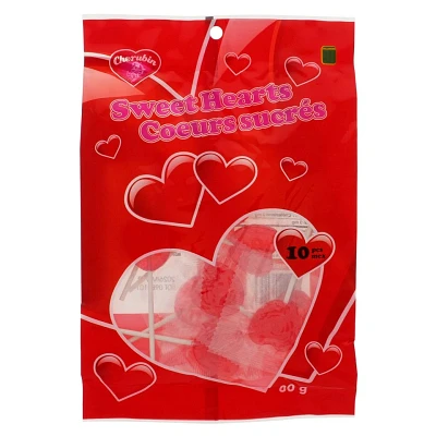 10PK Heart Shaped Candy Pop