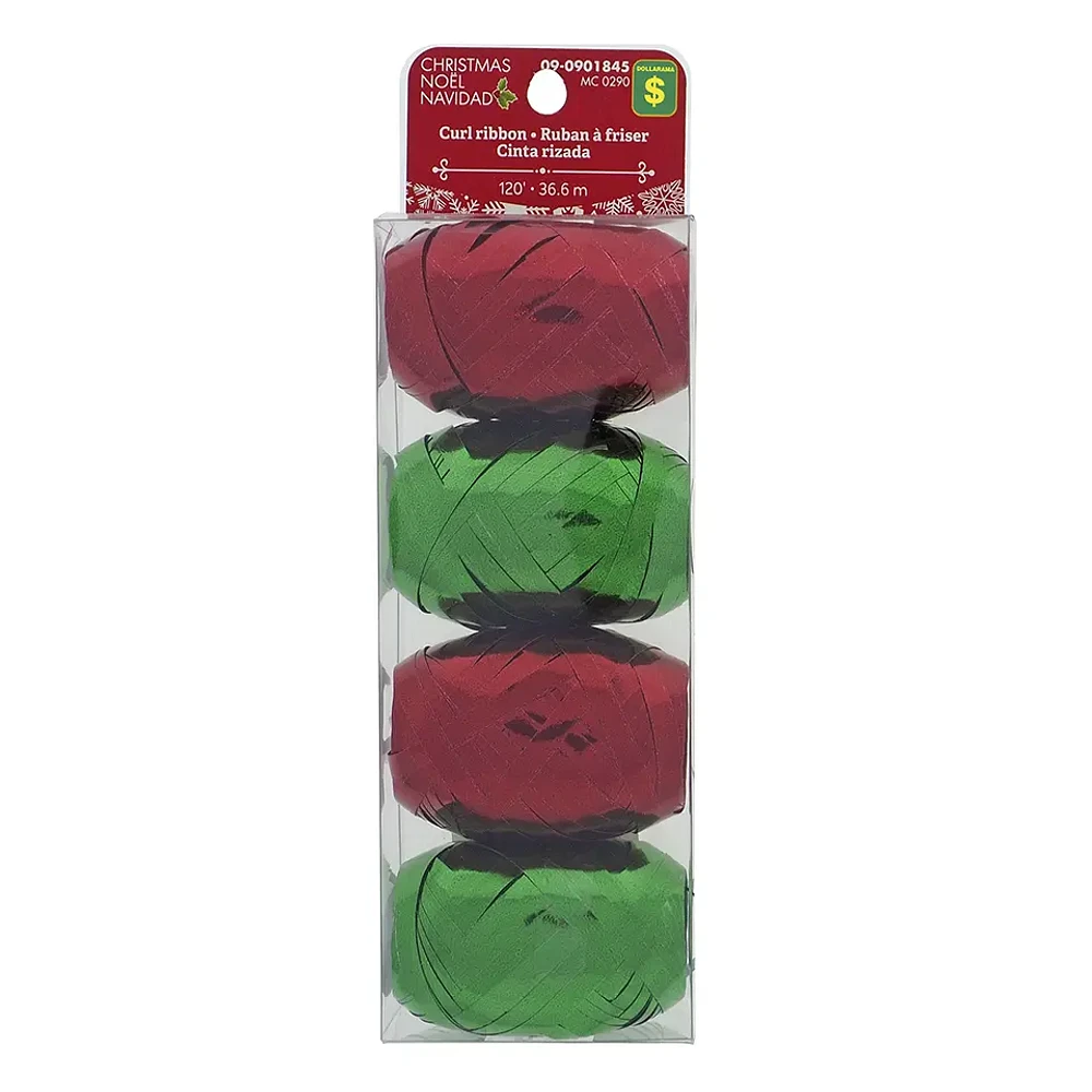 Box of 4 Curly Christmas Ribbons