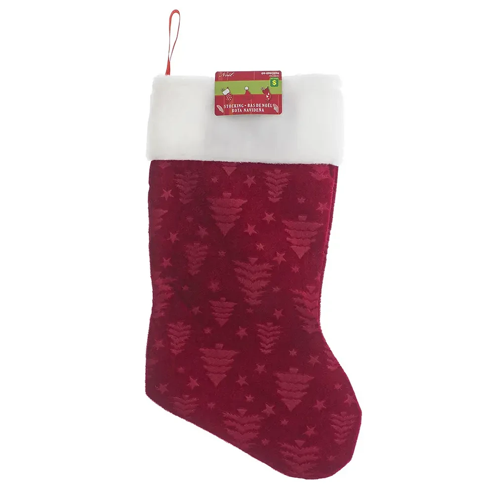 Christmas Fancy Velour Stocking