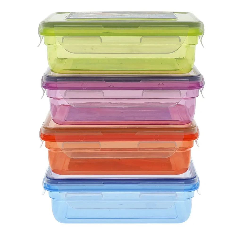 4-Way Lock Food Container (Assorted Colours)