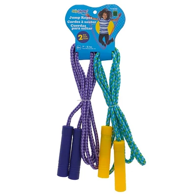 Fabric Jump Rope with Plastic handles-2pc.