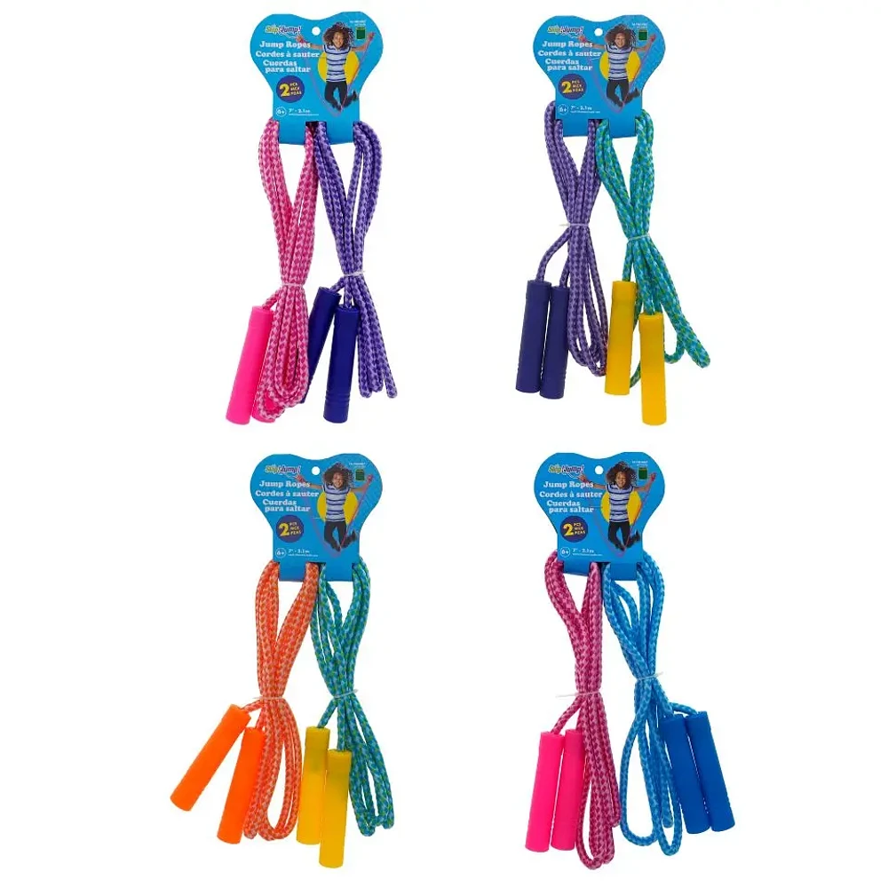 Fabric Jump Rope with Plastic handles-2pc.