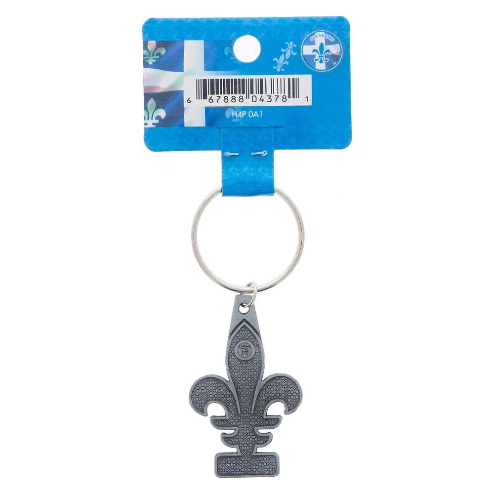 Quebec Fleur de Lys Keychain