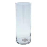 Cylindrical Clear 9" Glass Vase