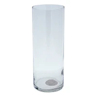 Vase en verre à forme cylindrique de 9"