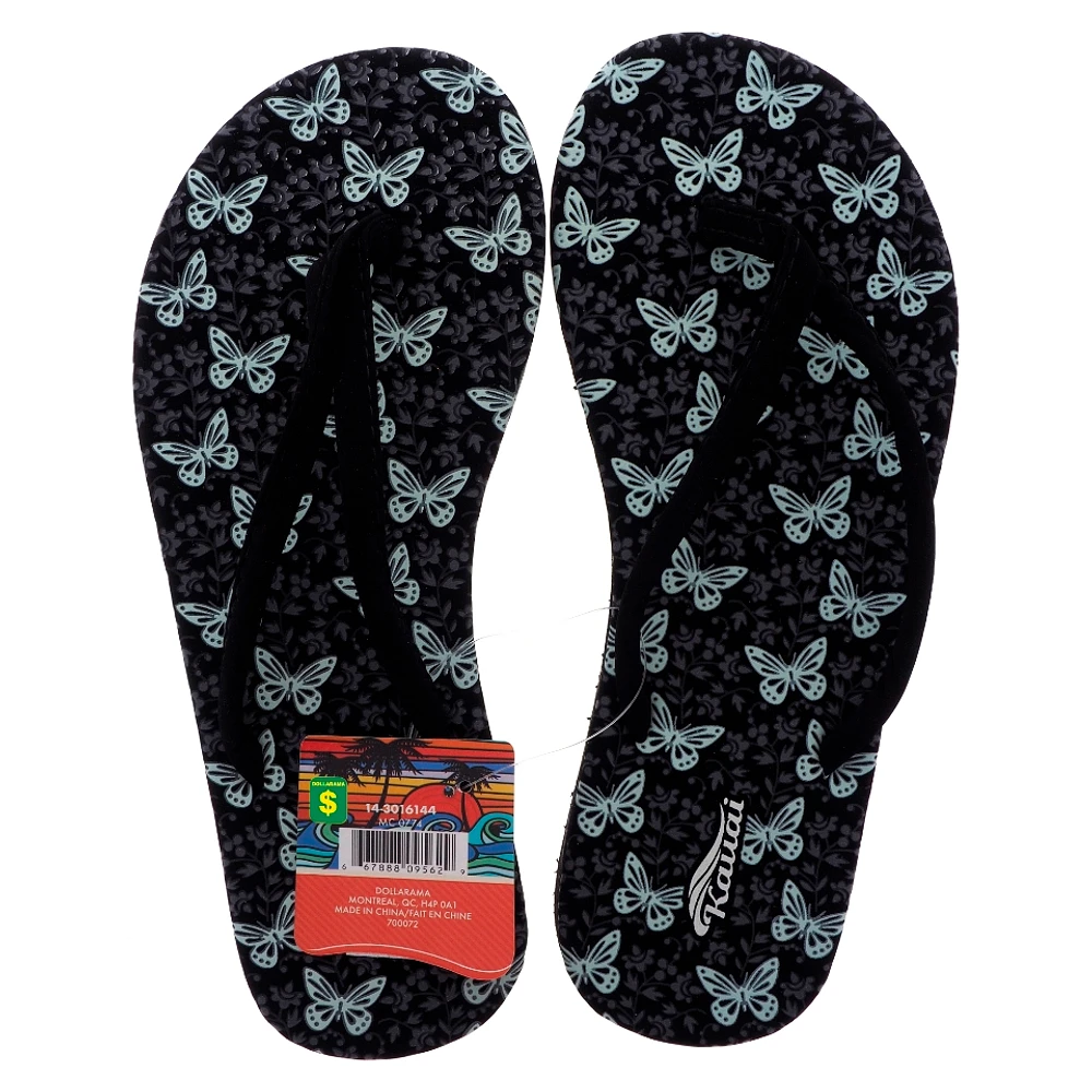 Ladies Printed "Nubuck Style" Flip Flop