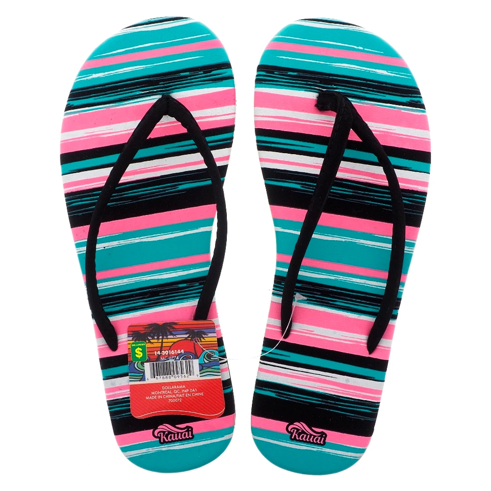 Ladies Printed "Nubuck Style" Flip Flop