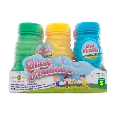 6pk 4oz Summer Bubble Bottles