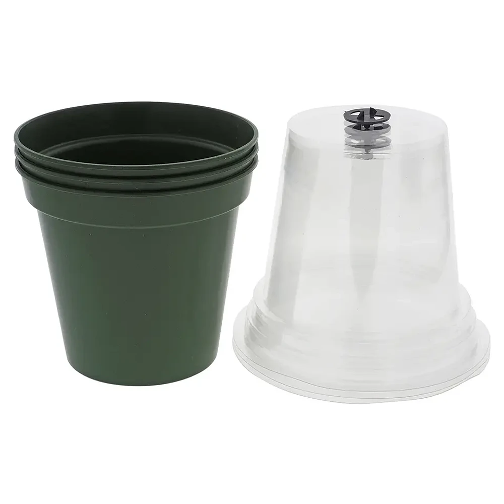 Paq. de 3 mini pots de jardinage avec couvercle