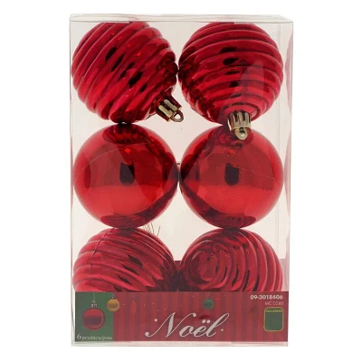 6Pk Red Tree balls