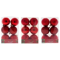 6Pk Red Tree balls