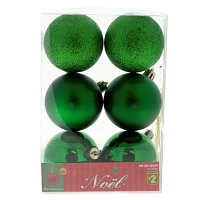 6Pk Christmas Blue and Green Tree balls