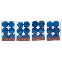 6Pk Christmas Blue and Green Tree balls