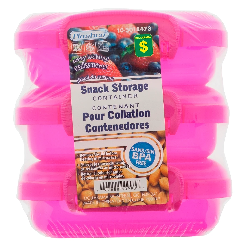 3Pk Snack Storage Container