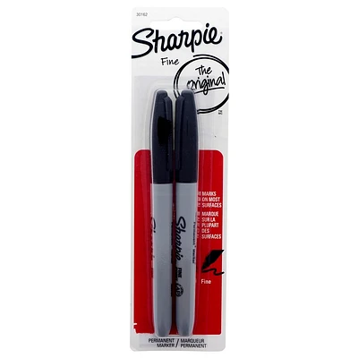 2PK Permanent Black Sharpie Markers