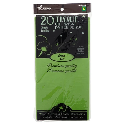 20 Sheets Green Tissue Gift Wrap