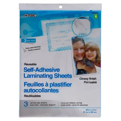 3 Feuilles à plastifier autocollantes