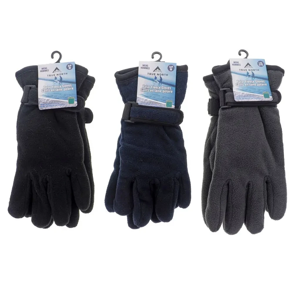 Gants en polaire avec doublure en sherpa