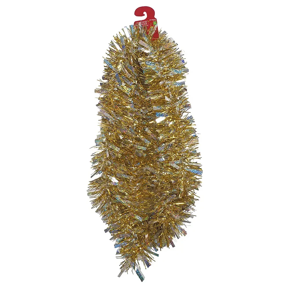 2 tone chunky tinsel christmas garland