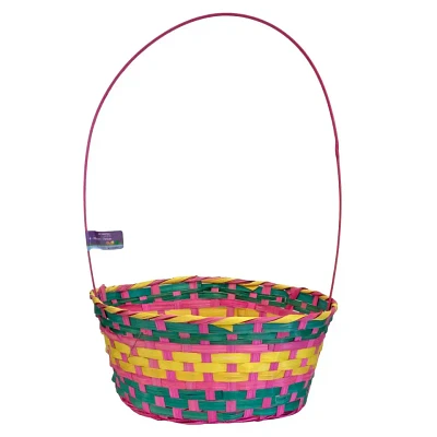 Grand panier tressé oval de Pâques