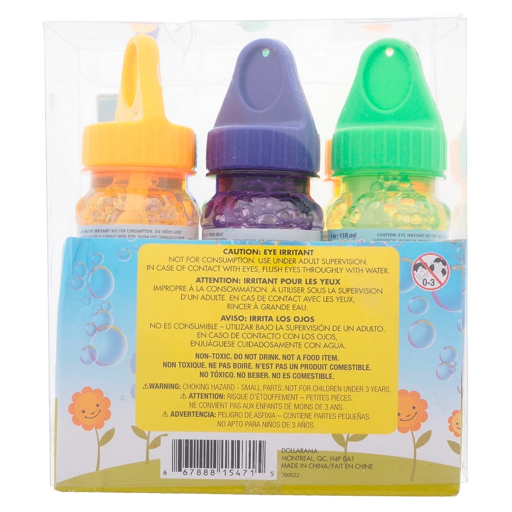 6Pk 4oz Bubble Bottle with Wand