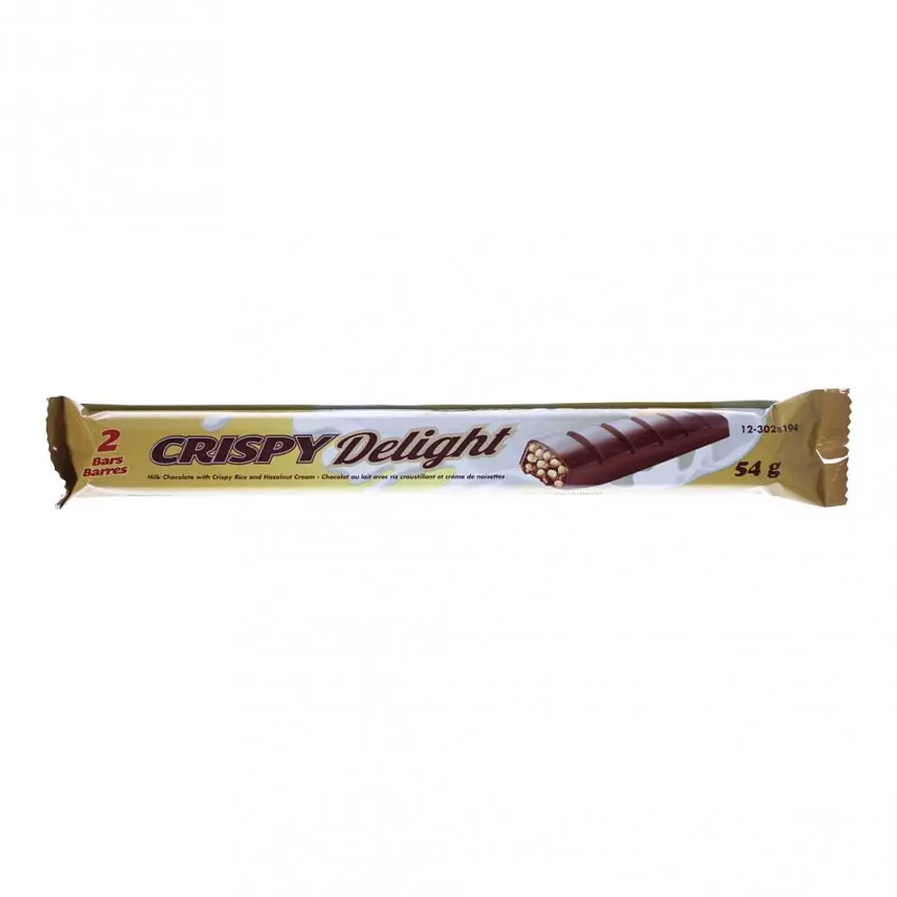 Paq. de 2 barres de chocolat au lait CRISPY Delight