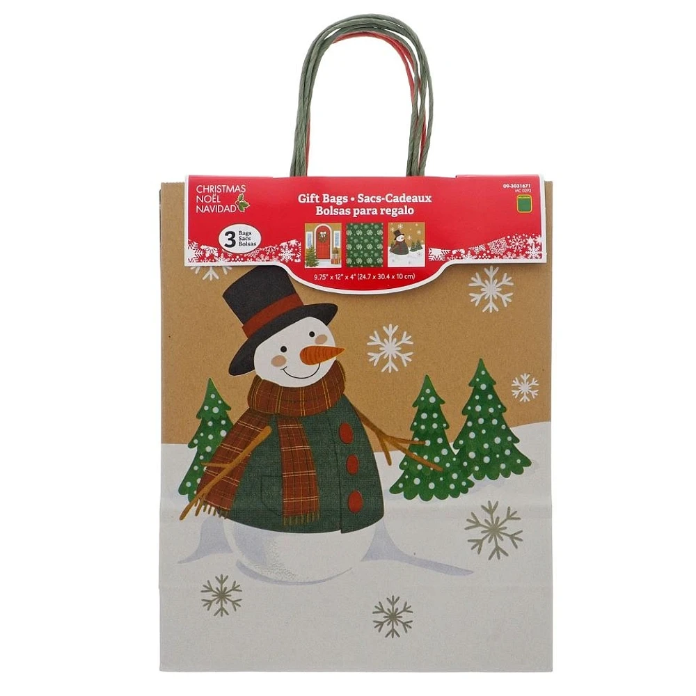 3PK Large Christmas Gift Bags