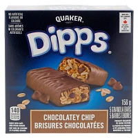 Paq. de 5 barres tendres Quaker Dipps brisures chocolatées