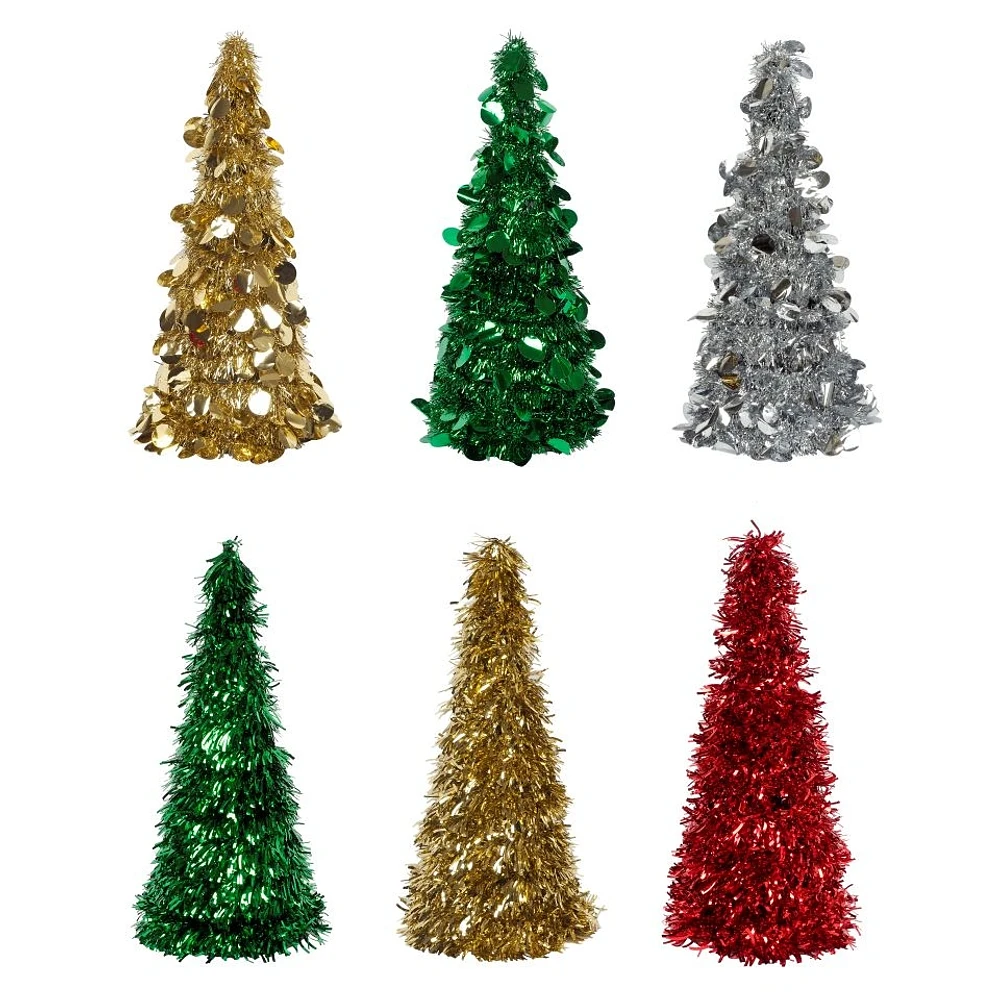 Metallic Tinsel Christmas Tree