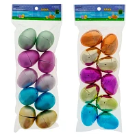 10PK Easter Metallic Fillable Eggs