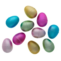 10PK Easter Metallic Fillable Eggs