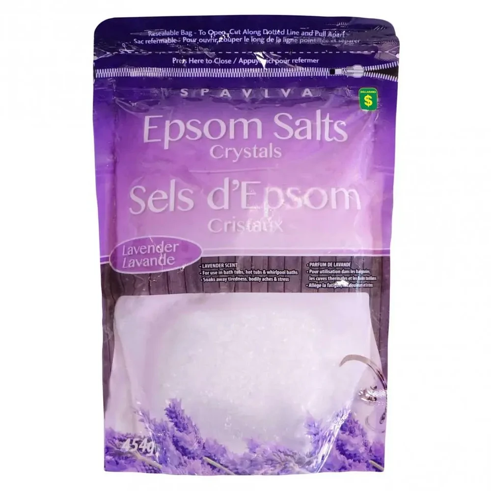 Cristaux de sels d'Epsom à parfum de lavande